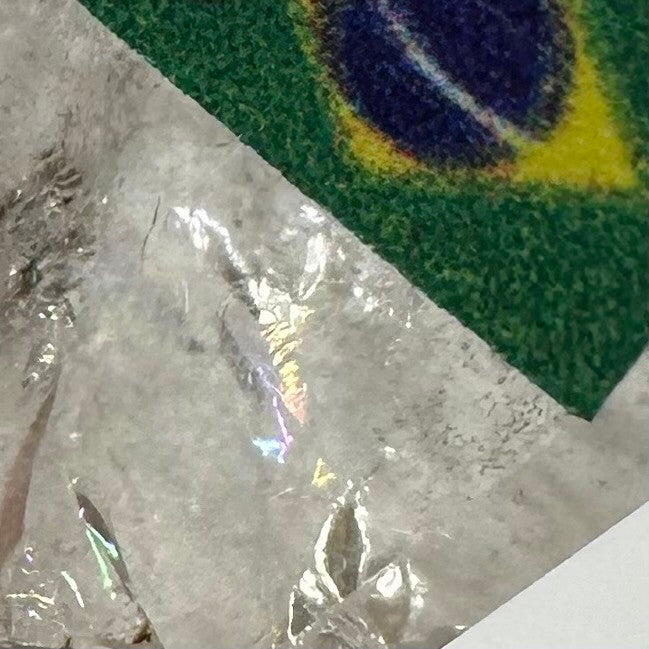 One of a Kind Quartz Crystal with Rainbow Inclusions Stone Tower-3 1/4 x 1"