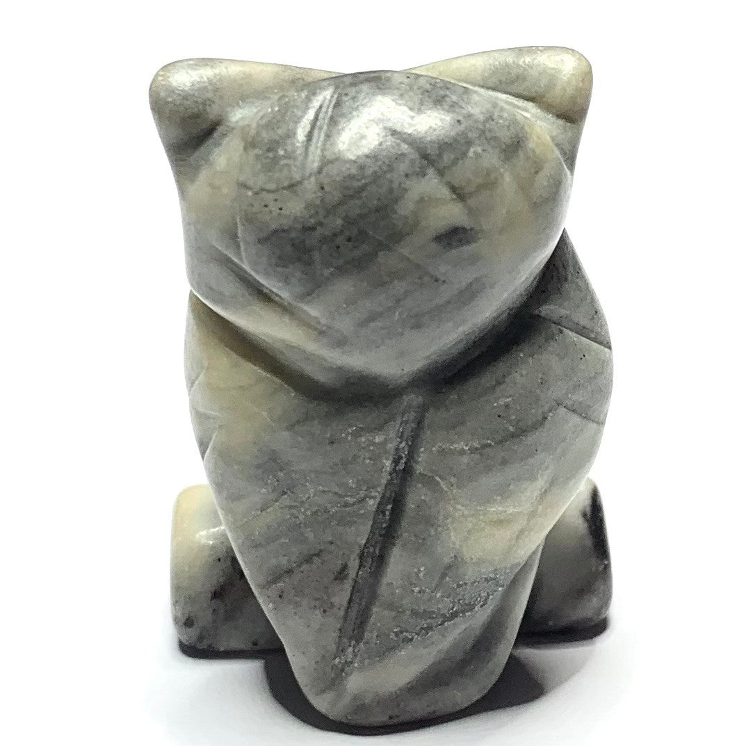 One of a Kind Picasso Jasper Carved Owl Stone-1 1/2 x 1"-NC4848 (NC4848)