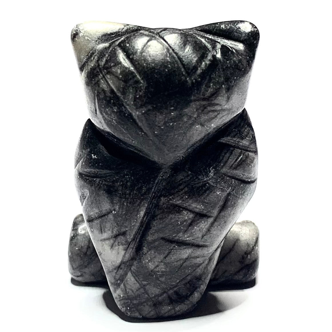 One of a Kind Picasso Jasper Carved Owl Stone-1 1/2 x 1" (NC4847)