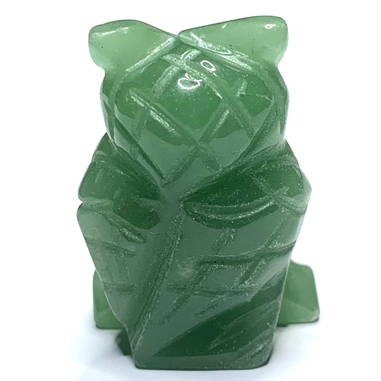One of a Kind Chrysoprase Carved Owl-1 1/2 x 1" (NC4851)