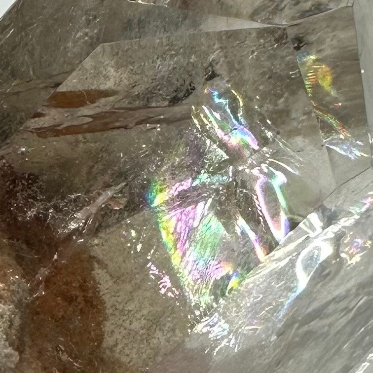 One of a Kind Garden Quartz with Rainbow Inclusions Freeform Stone-3 x 2"