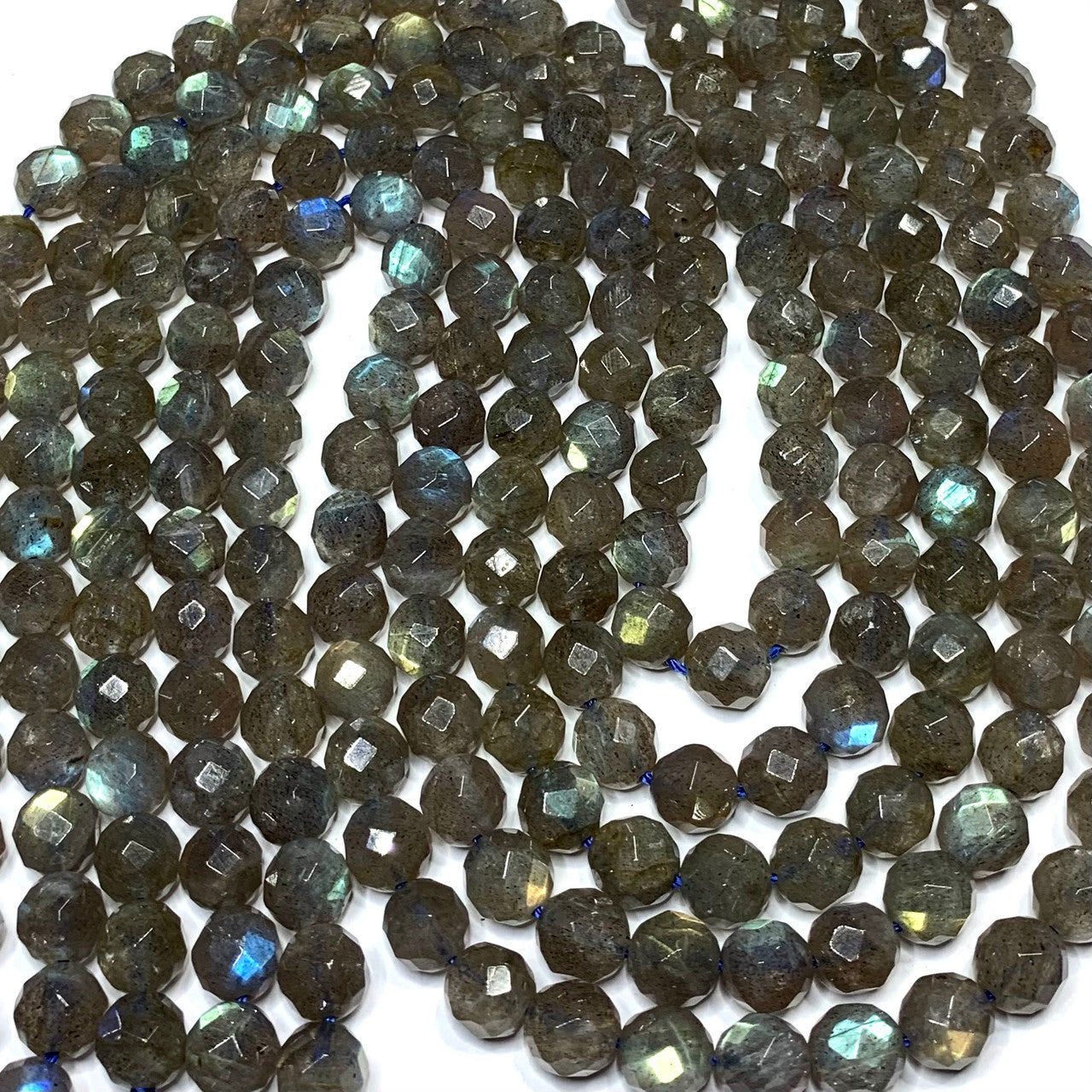 Labradorite Polished Faceted Round Beads-8mm-AA Grade (SP4856)