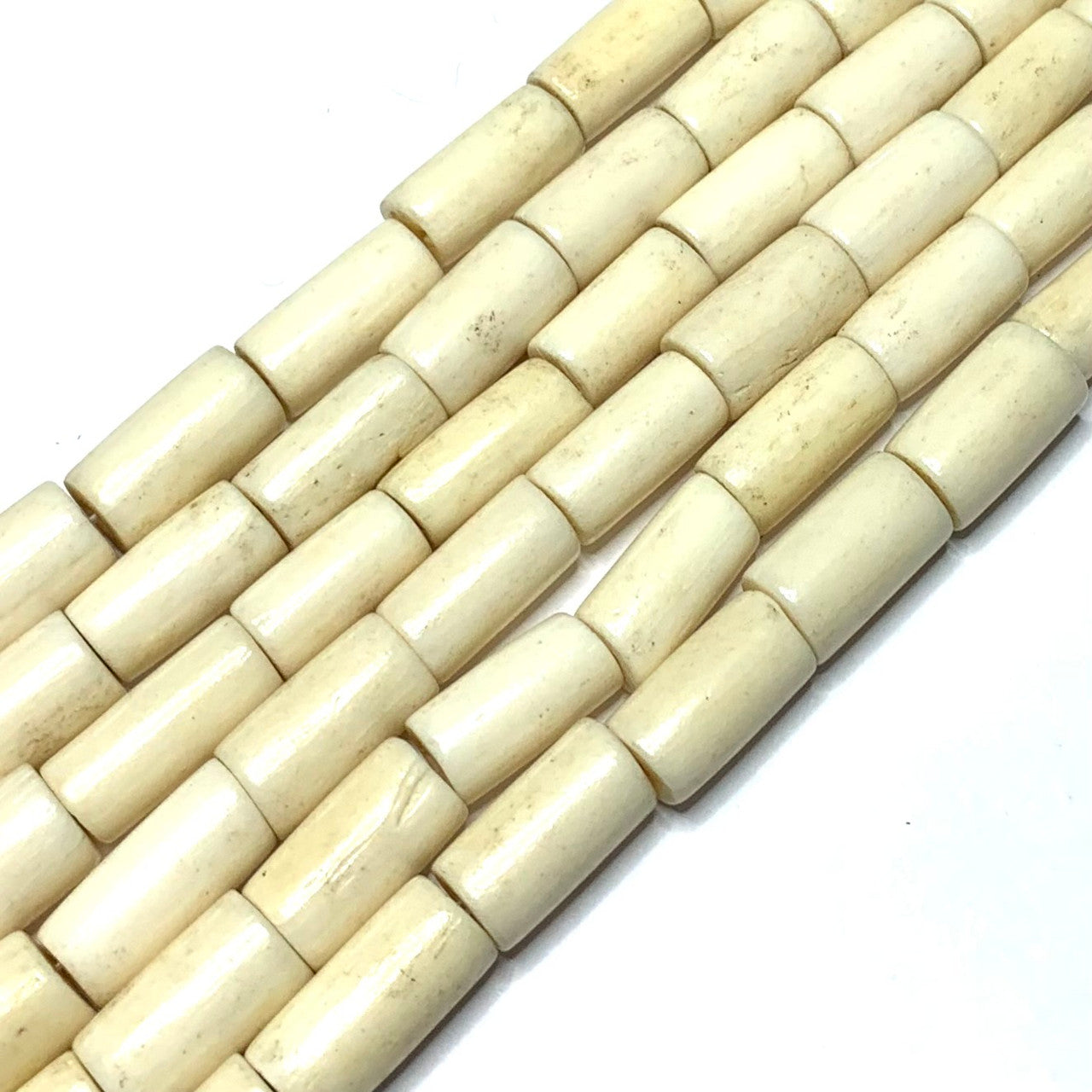 Vintage Hand Carved Smooth Tube Beads-12 x 6mm Avg. (B3534)