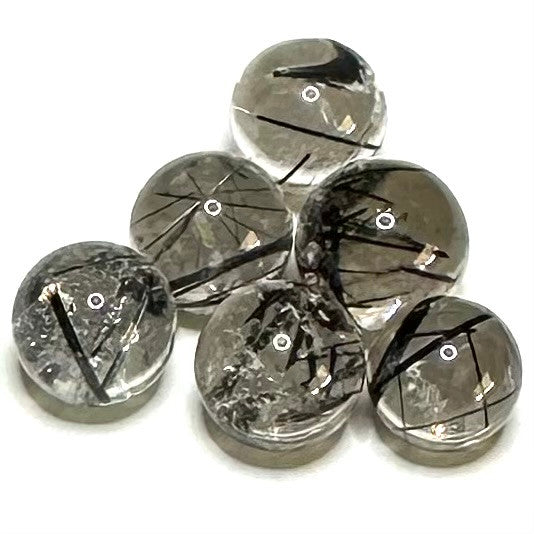 Black Rutilate Quartz Crystal Mini Spheres-12mm