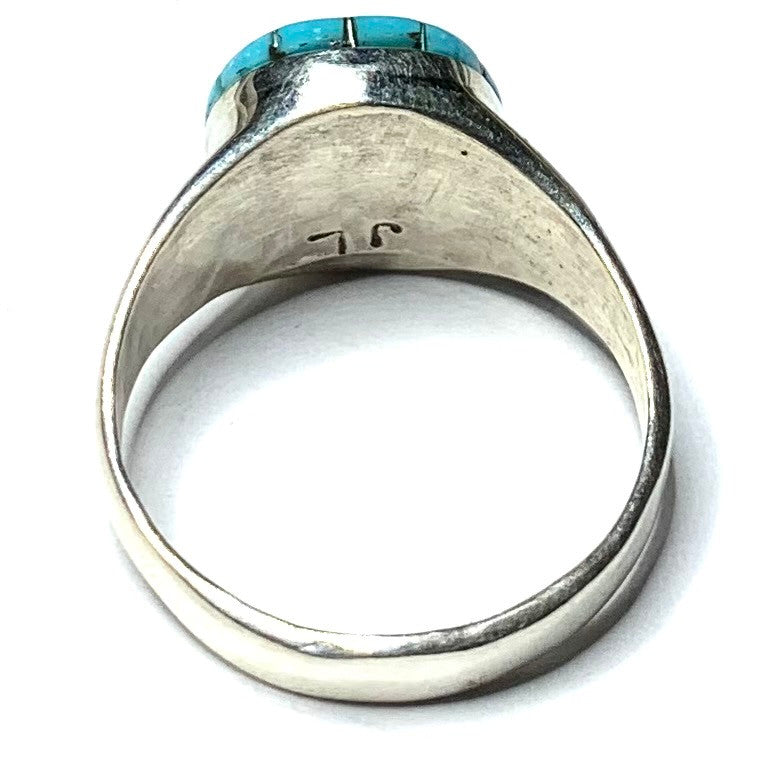 One of a Kind Kingman Turquoise and Sterling Silver Ring-12mm (SP3574)