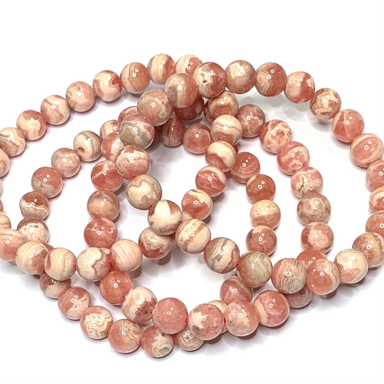 Rhodocrosite Mala Bead Bracelets-8mm