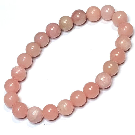 Pink Aragonite Mala Bead Bracelets-8mm (NC4881)