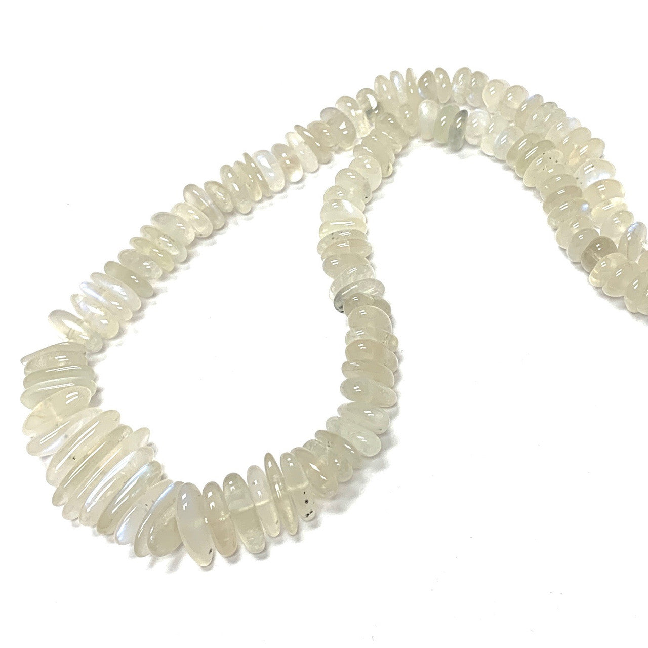 Moonstone Tumbled and Polished Graduated Nugget Beads