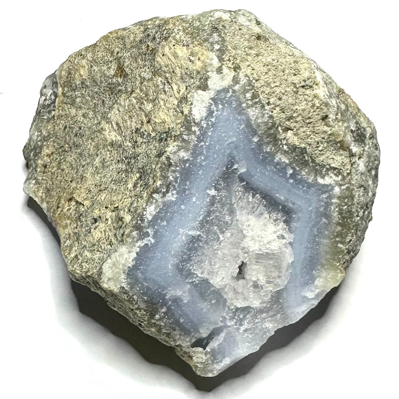 One of a Kind Blue Agate Druzy Stone-3 x 2 1/2"