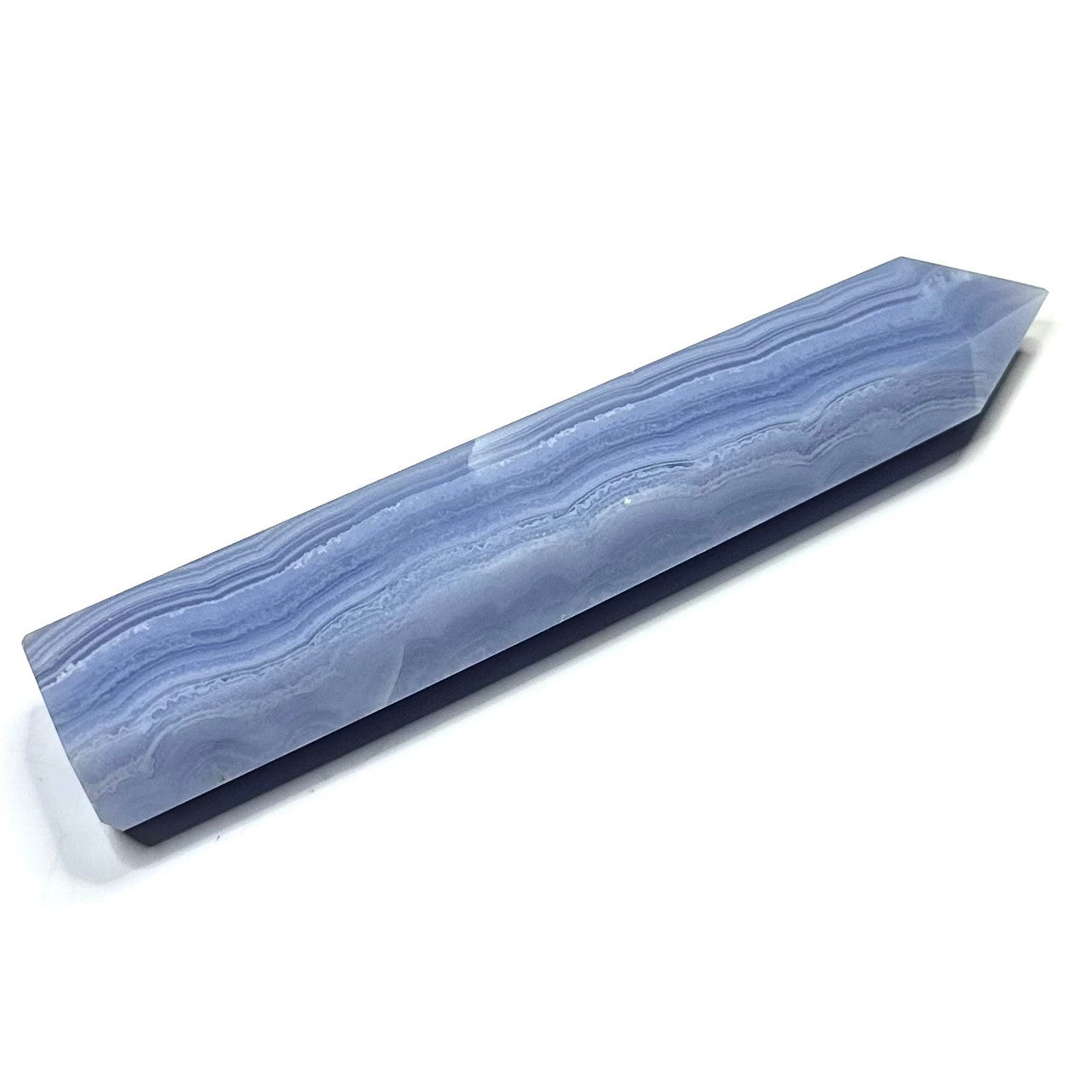 One of a Kind Blue Lace Agate Tower Stone-4 1/2 x 3/4"