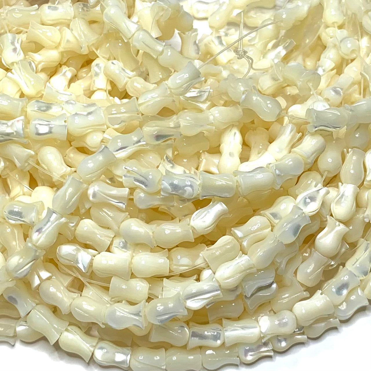 Vintage Mother of Pearl Tulip Beads-7 x 5mm (SP3586)