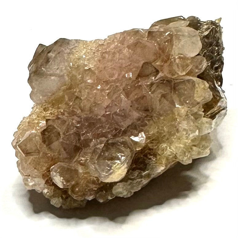 RARE-One of a Kind Canga Rosa Crystalized Rose Quartz Druzy Cluster-1 1/2 x 1 1/4"