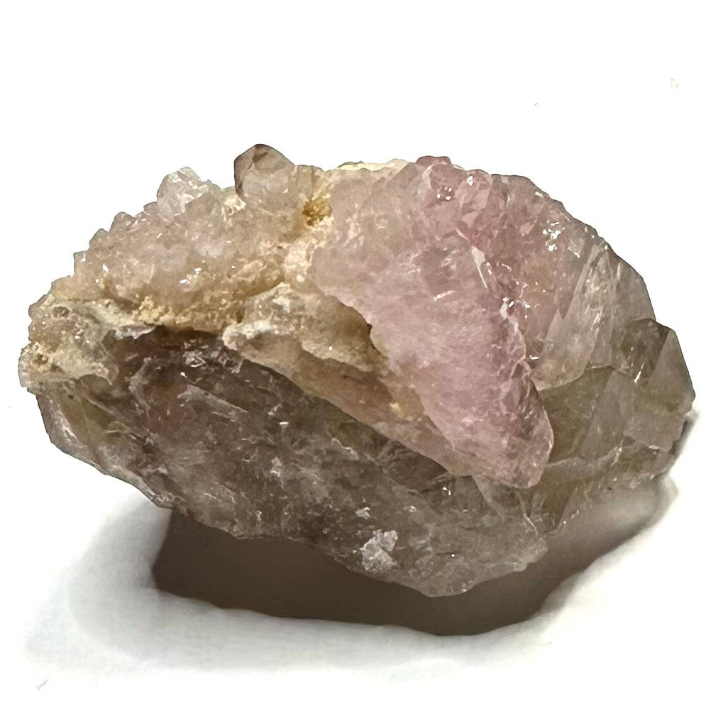 RARE-One of a Kind Canga Rosa Crystalized Rose Quartz Druzy Cluster-1 1/2 x 1"-NC6289