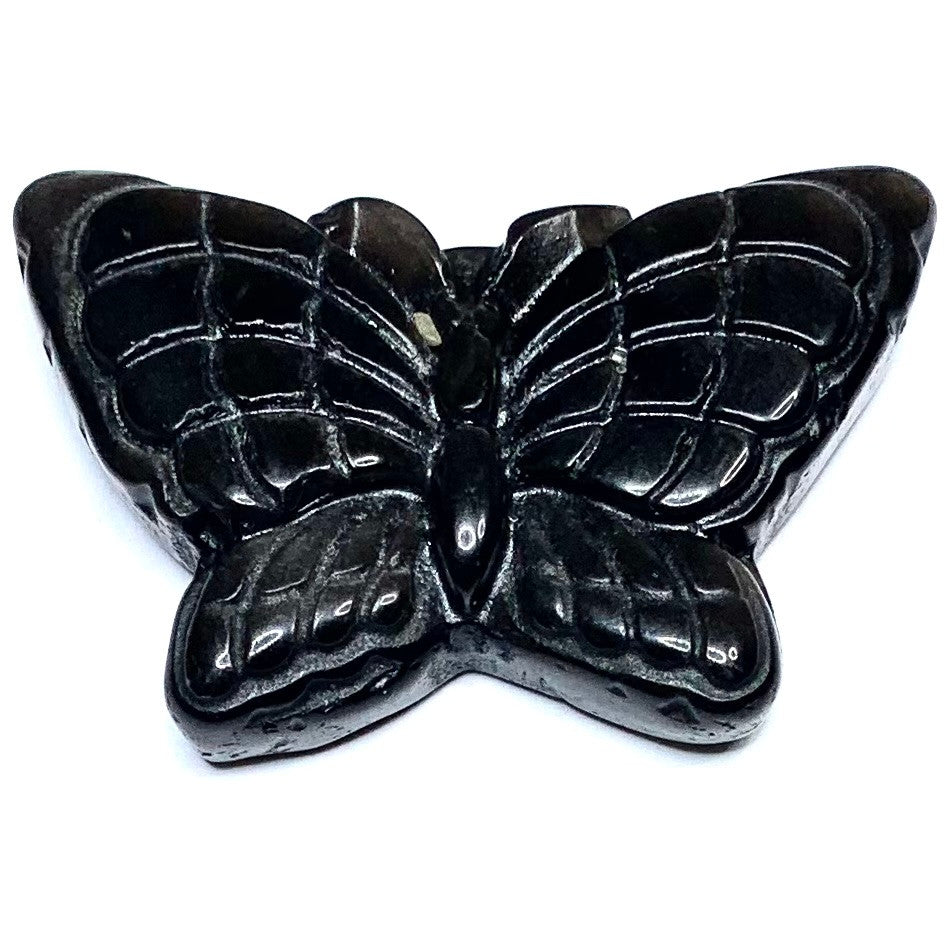 One of a Kind Carved Golden Sheen Obsidian Butterfly Cabochon-50 x 32mm (CAB4912)