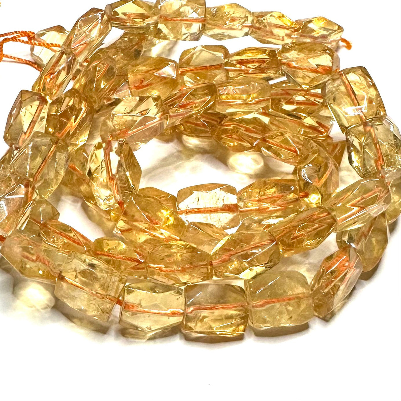 Citrine Faceted and Polished Rectangle Beads -10 x 12mm (SP5338)