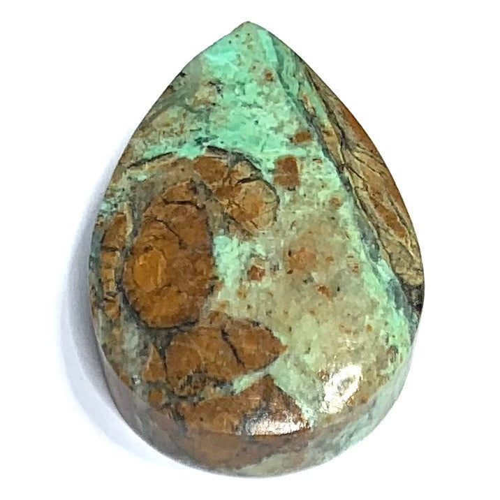 One of a Kind Chrysocolla Teardrop Cabochon-32 x 22mm-CAB4931 (CAB4931)
