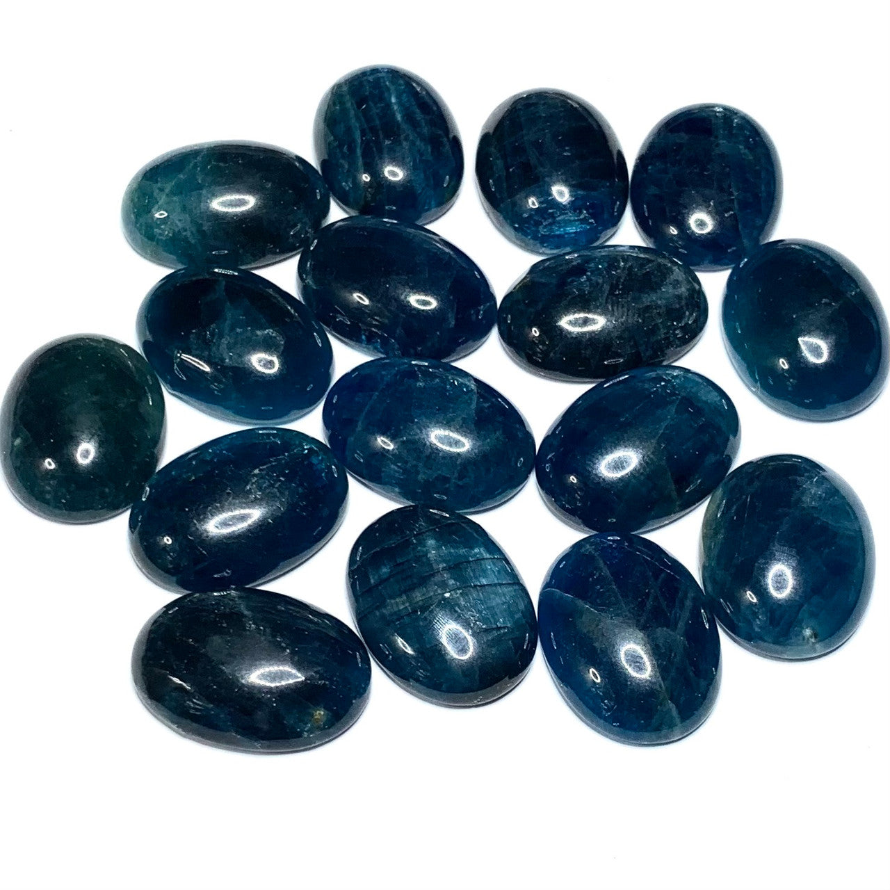 Blue Apatite Oval Domed Cabochons-A+ Grade-20 x 15mm (CAB3600)