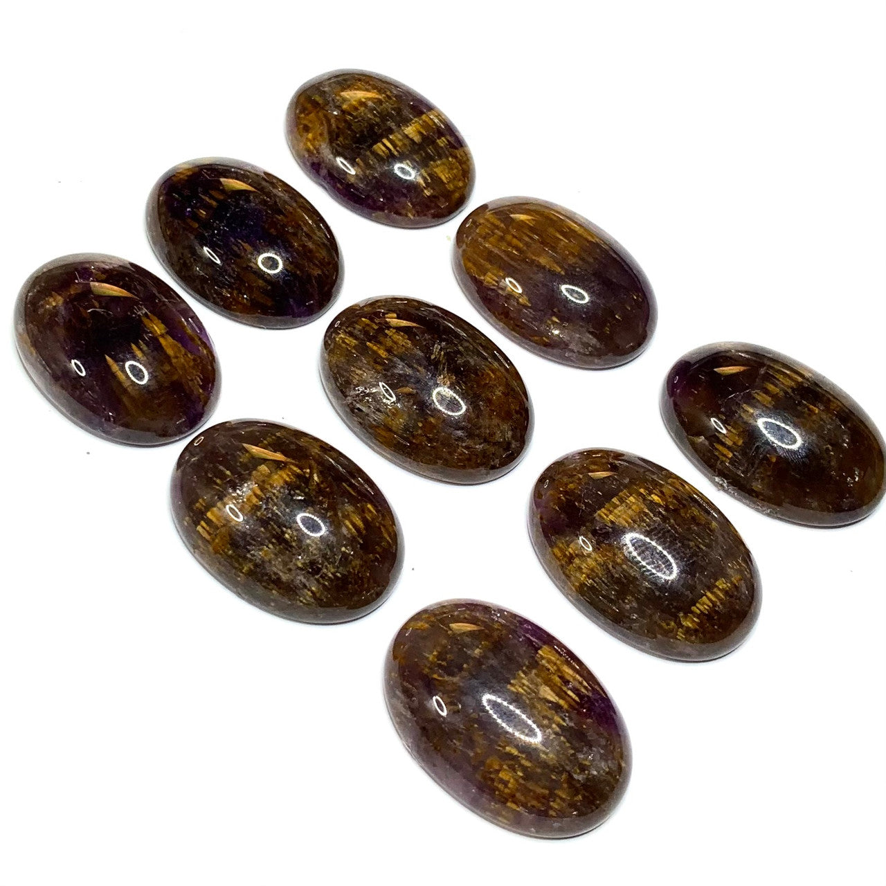 Phantom Amethyst Domed Oval Cabochons-AA Grade-25 x 18mm (CAB3601)