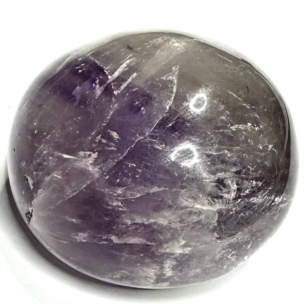 Amethyst with Rainbow Inclusions Palm Stone-2 x 2"