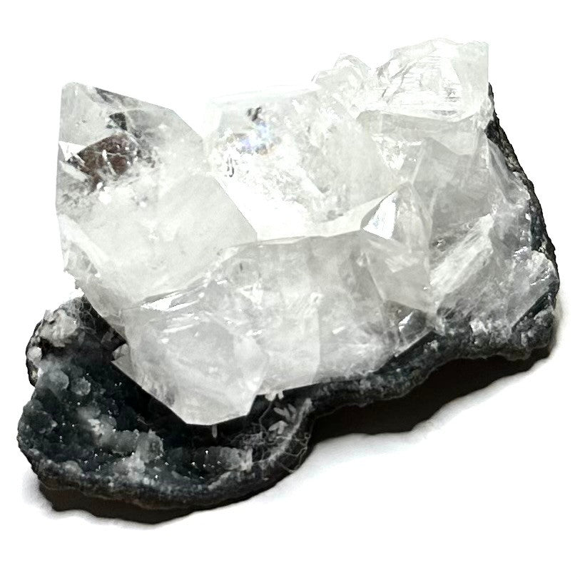 One of a Kind Apophyllite with Rainbow Inclusions Crystal Cluster-2 x 1 1/4"