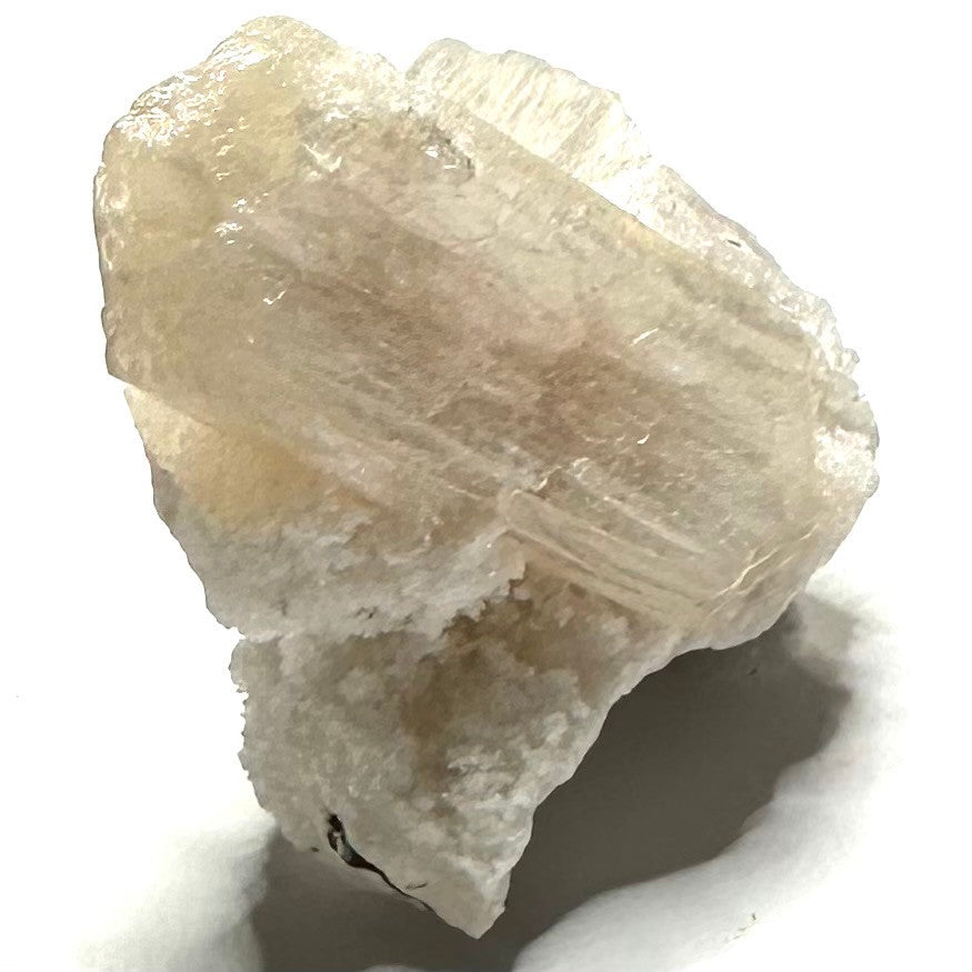 One of a Kind Apophyllite with Peach Stilbite Crystal Cluster-2 x 1"