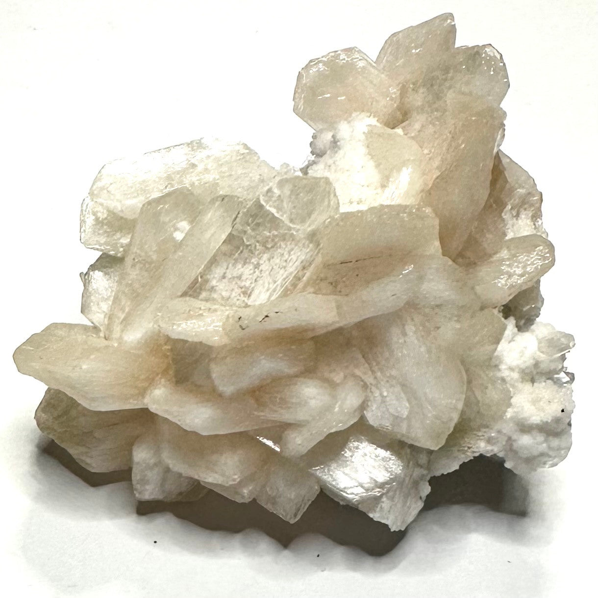 One of a Kind Apophyllite with Peach Stilbite Crystal Cluster-2  x 1 1/2"