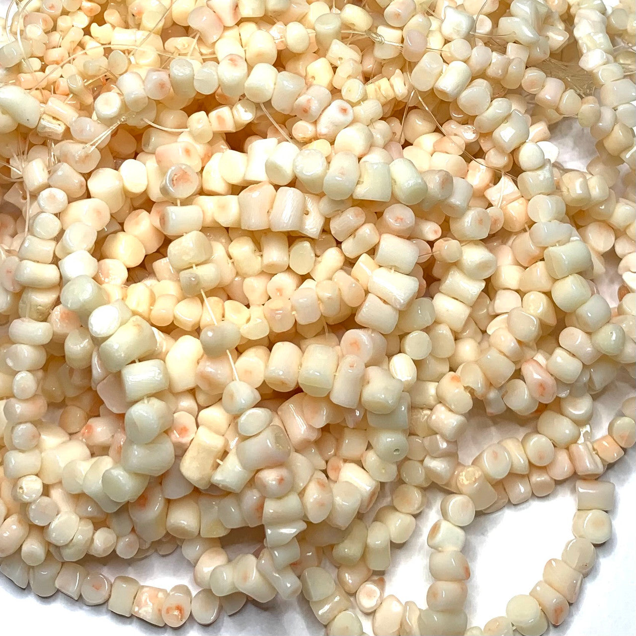 Natural Angel Skin Coral Graduated Small Branch Beads -5-8mm Avg. (SP3626)