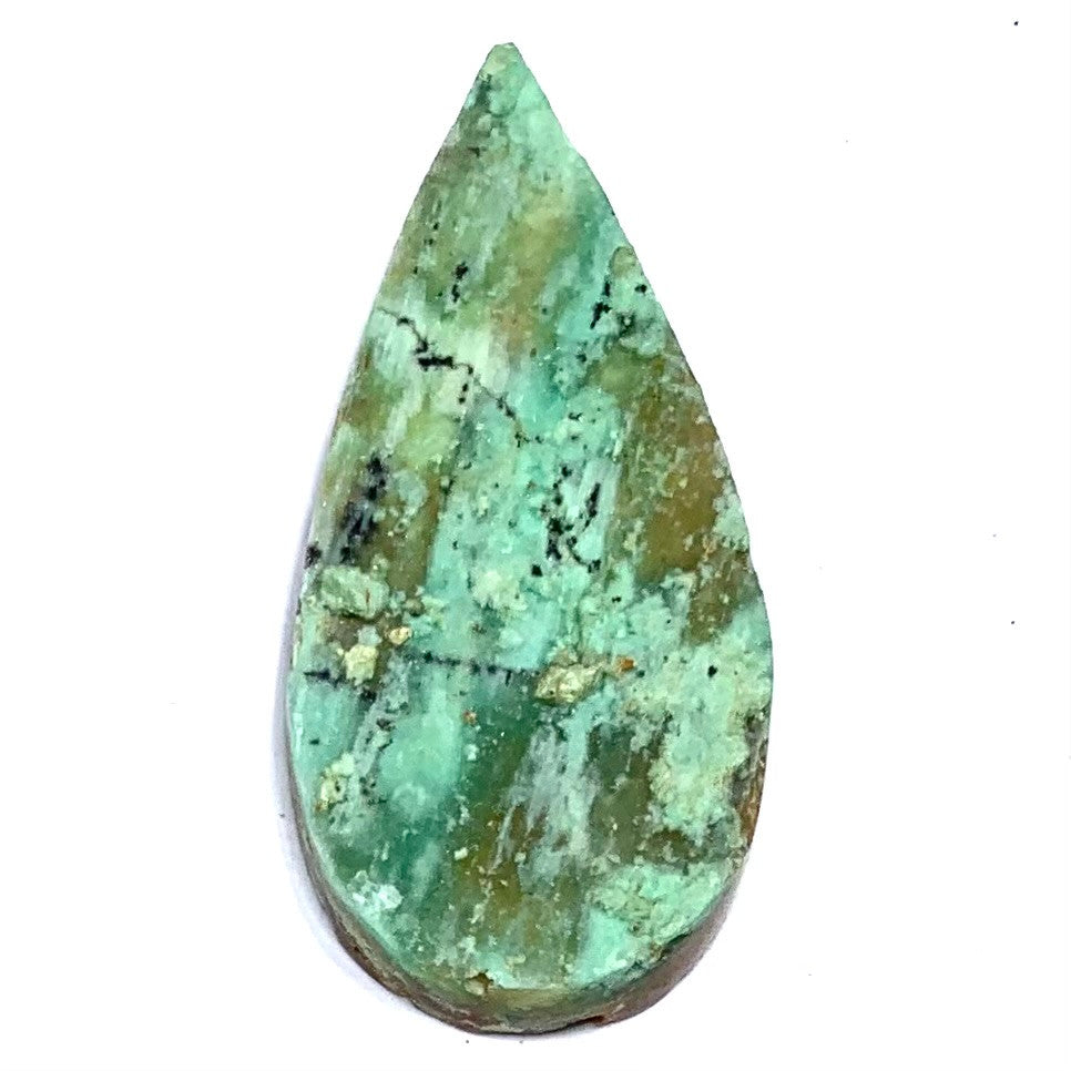 One of a Kind Chrysoprase Druzy Cabochon-47 x 21mm (CAB4949)