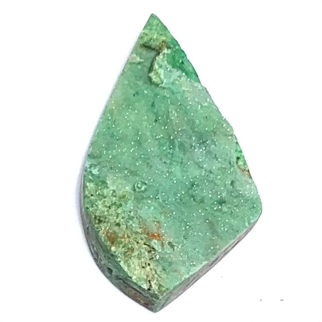 One of a Kind Chrysoprase Druzy Cabochon-33 x 18mm (CAB4950)