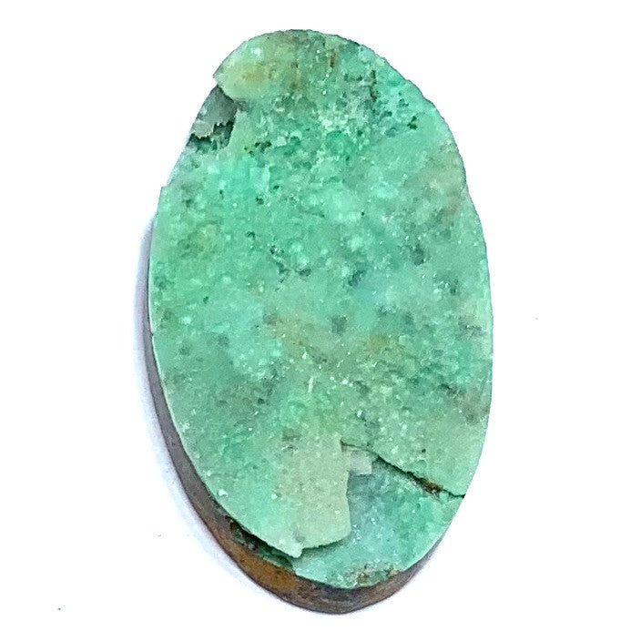One of a Kind Chrysoprase Druzy Cabochon-38 x 20mm (CAB4956)
