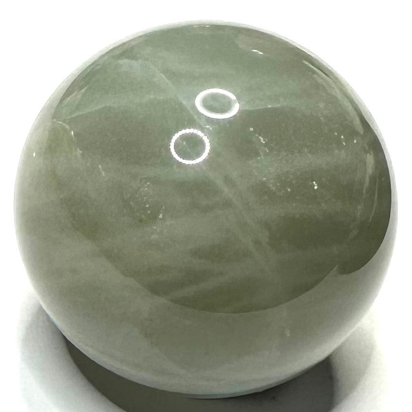One of a Kind Green Moonstone Sphere-1 1/2"
