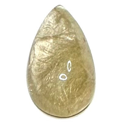 One of a Kind Rutile Quartz Teardrop Cabochon-22 x 12mm