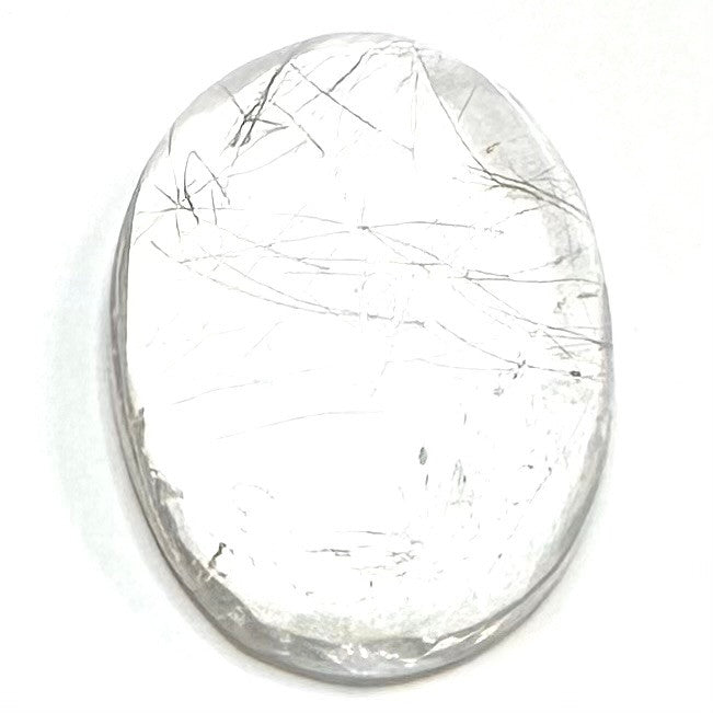 One of a Kind Rutile Quartz Oval High Dome Cabochon-26 x 20 x 13mm