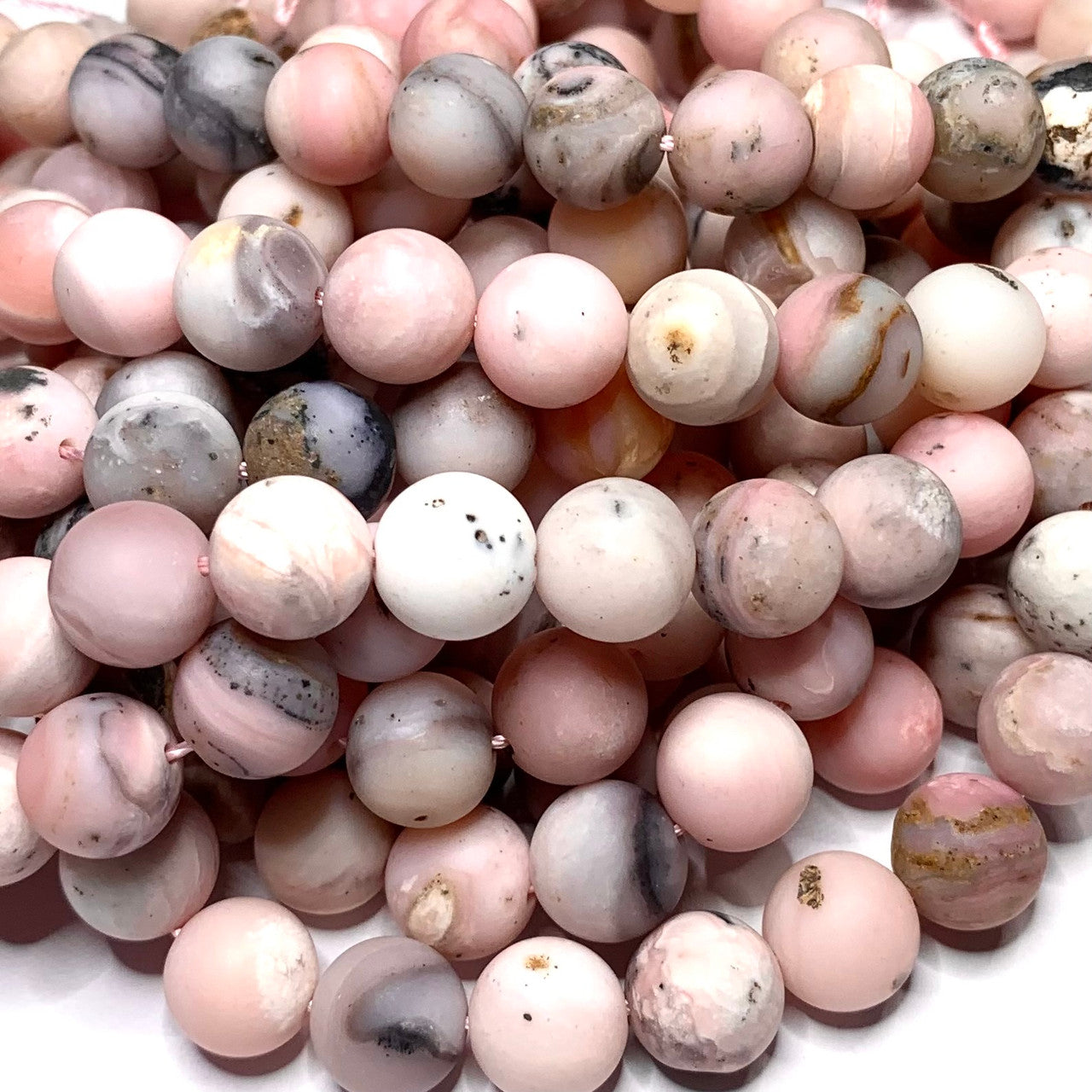 Pink Opal Matte Round Beads-10mm (SP4960)