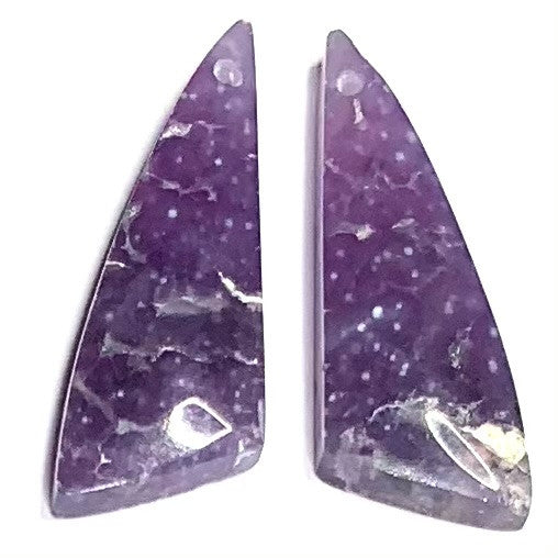 One of a Kind Grape Agate Earring /Pendant Pair-28 x 11mm (SP4964)