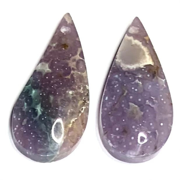 One of a Kind Grape Agate Earring/Pendant Pair-26 x 13mm (SP4965)