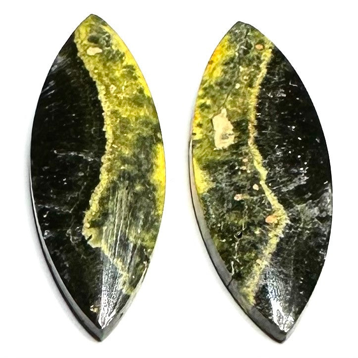 One of a Kind Bumble Bee Jasper Earring/Pendant Pair-34 x 12mm