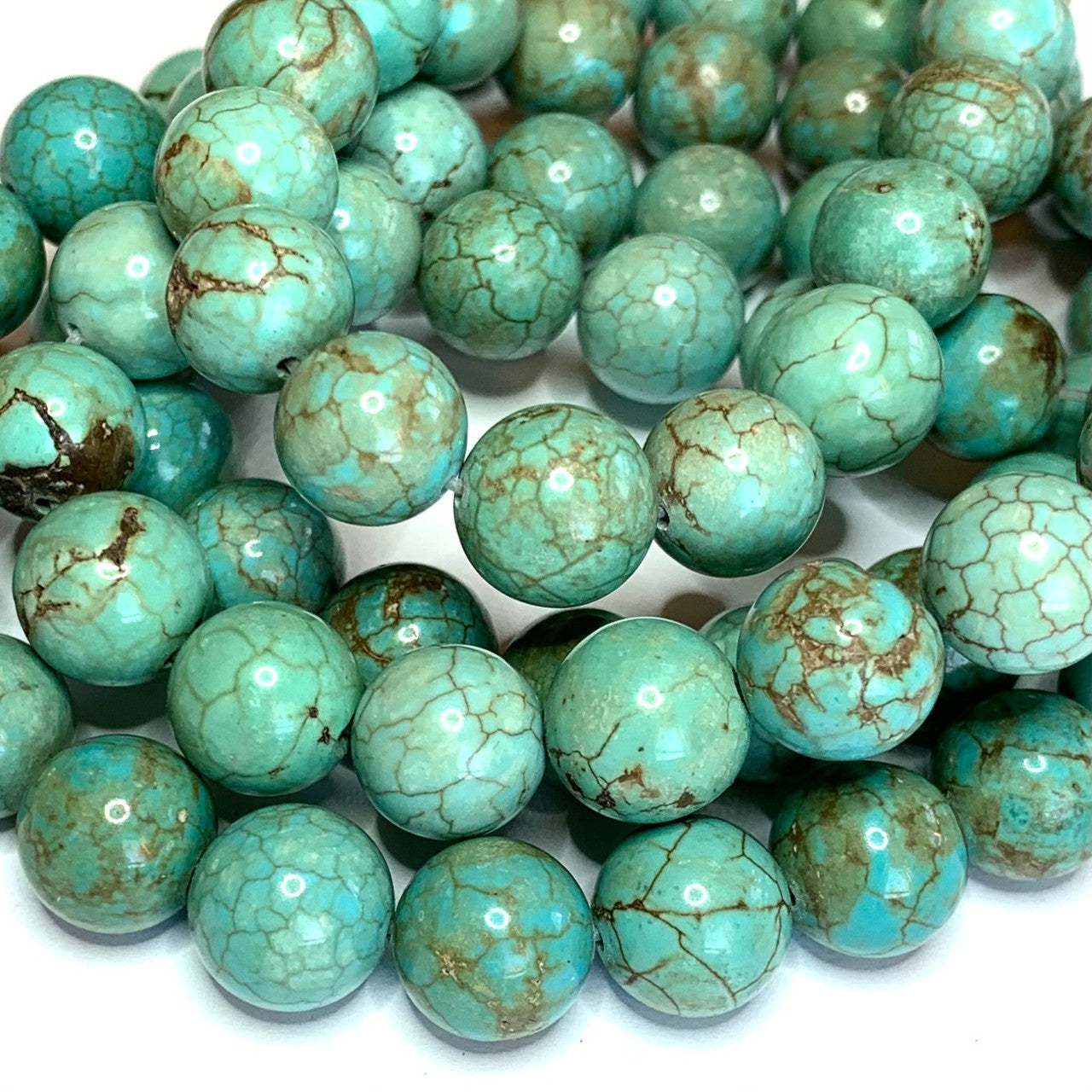 Robin's Egg Blue Turquoise 10m Round Beads (SP3688)