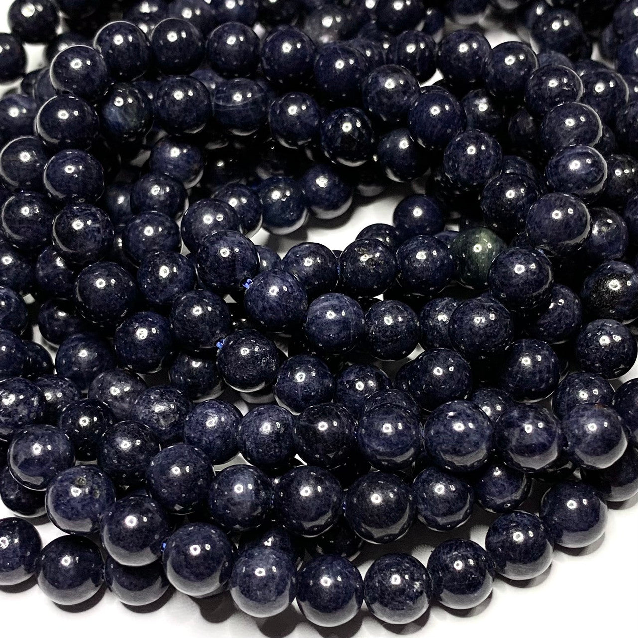 Sapphire Highly Polished Round Beads-6mm (SP5039)