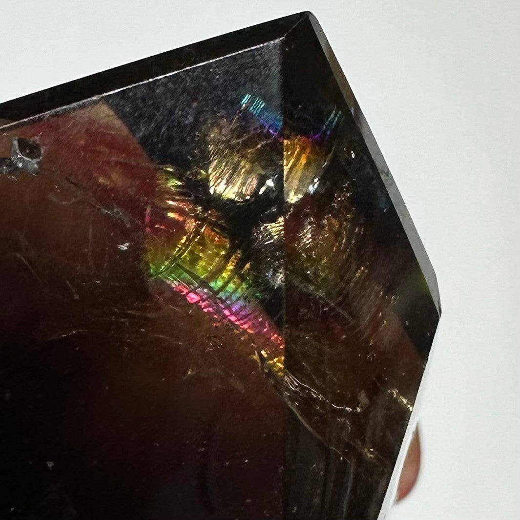 One of a Kind Smokey Quartz with Rainbow Inclusions Freeform Stone-1 1/2 x 1 1/4"