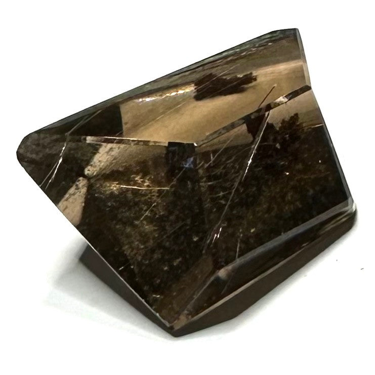 One of a Kind Rutilated Smokey Garden Quartz Freeform Stone-1 1/2 x 1 1/4"