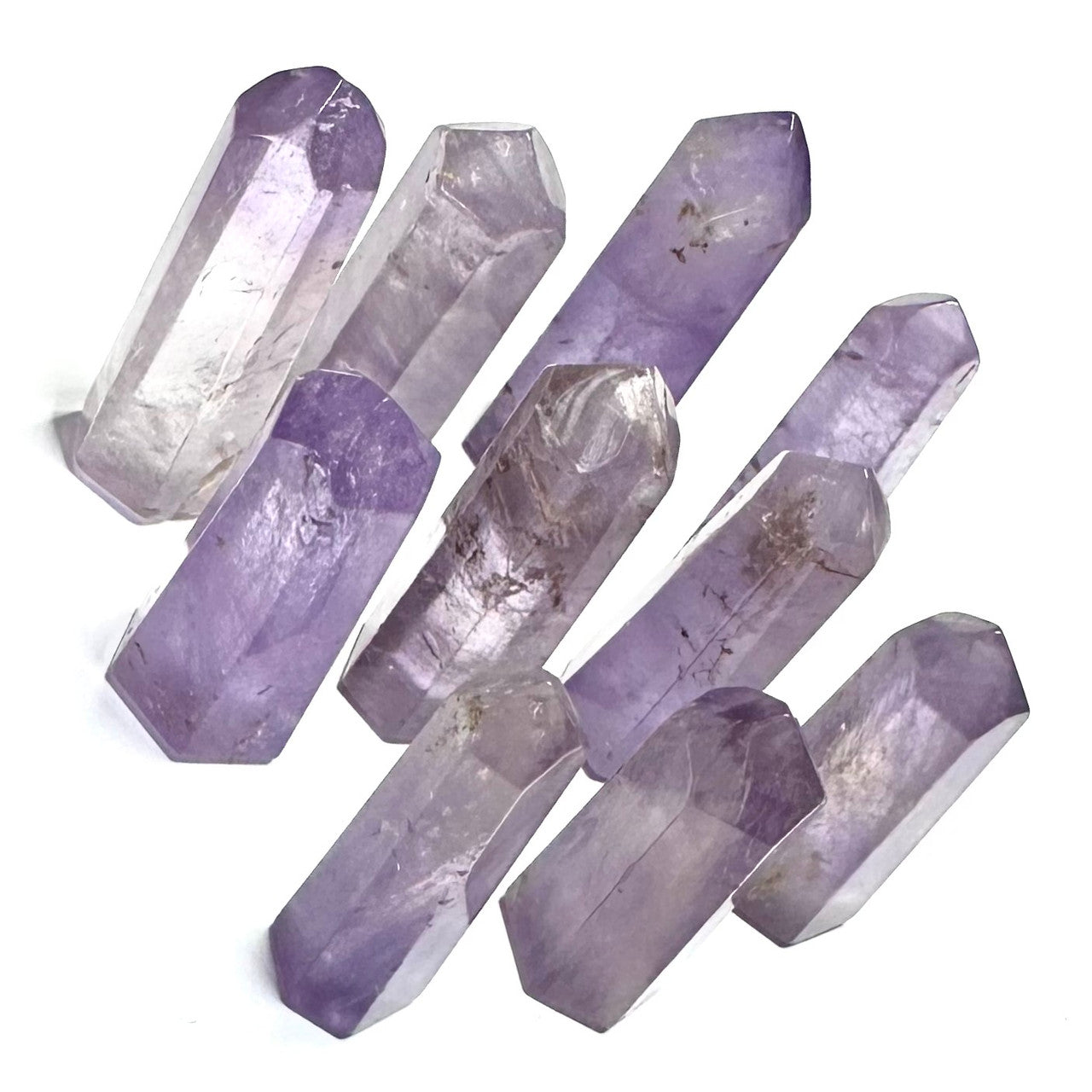 One of a Kind Amethyst Stone Tower Lot-10 Towers-28 -39mm (NC5417)