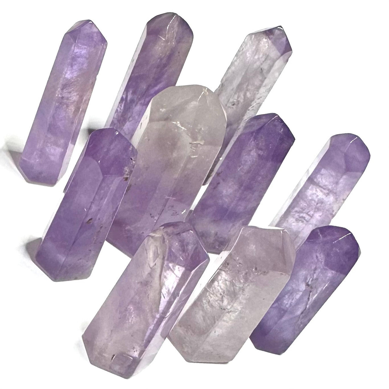 One of a Kind Amethyst Stone Tower Lot-10 Towers-31-39mm (NC5418)