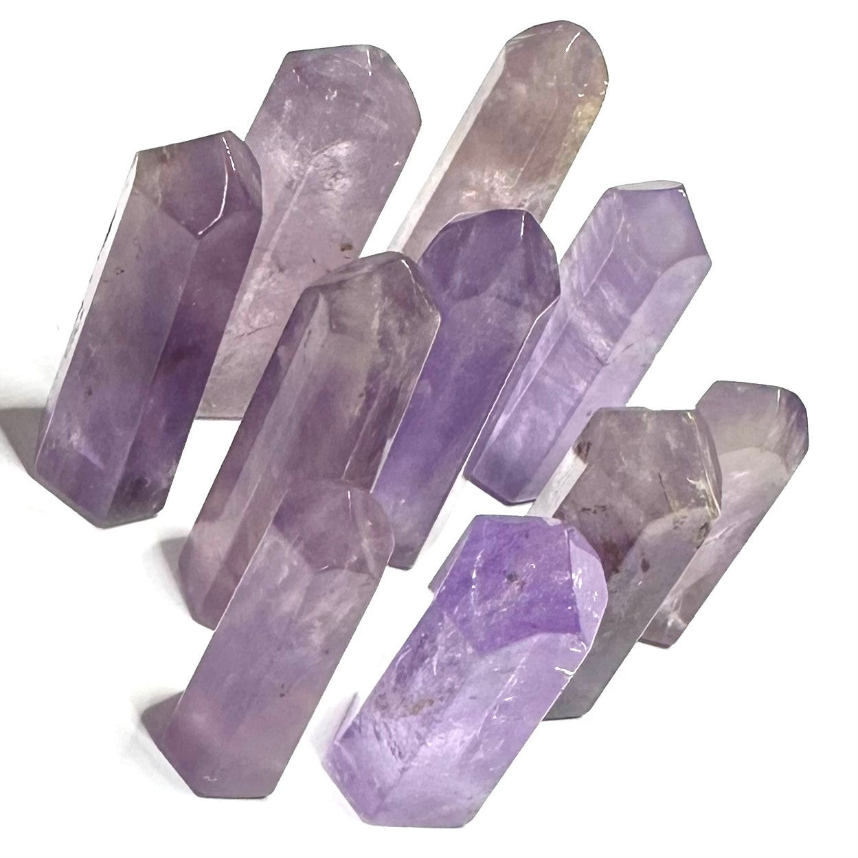 One of a Kind Amethyst Stone Tower Lot-10 Towers-31-40mm (NC5419)
