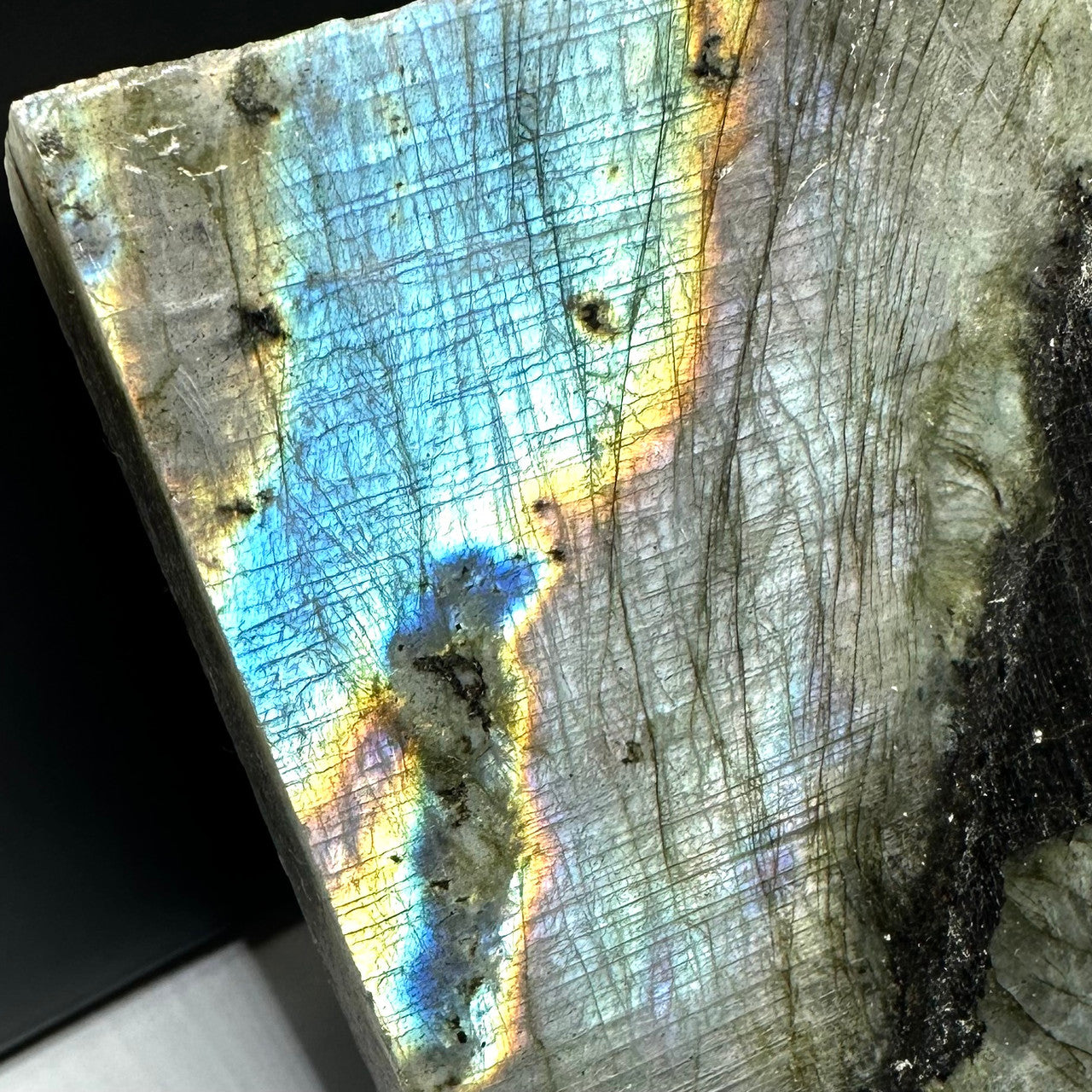 One of a Kind Purple Flash Labradorite Stone Slab-3 x 2 1/2" (NC5434)