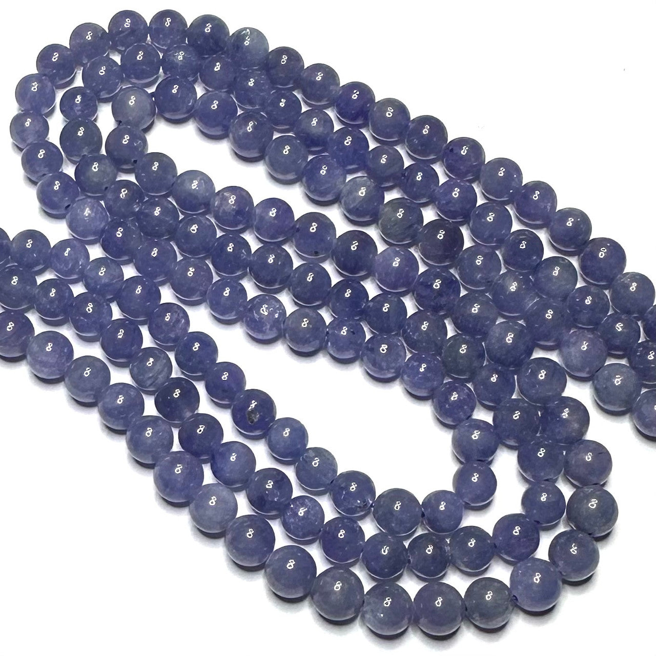 RARE-Highly Polished Tanzanite Round Beads-6mm (SP5438)