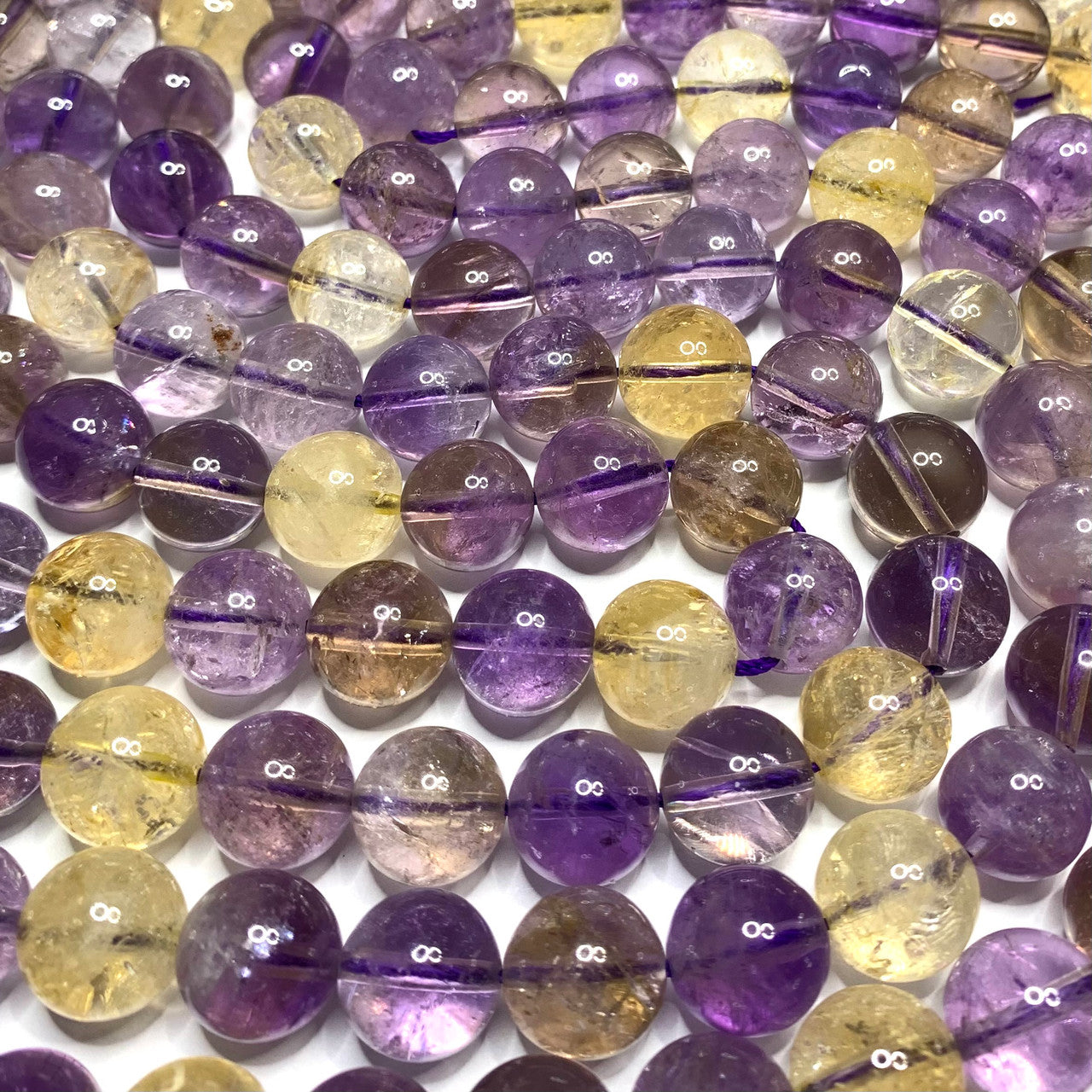 Ametrine Highly Polished Round Beads-12mm (SP5067)