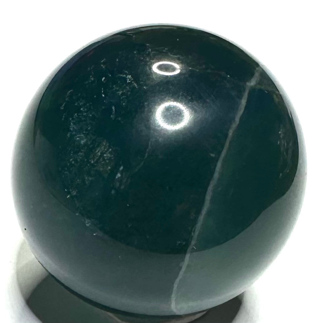 One of a Kind Blue Fluorite with Rainbow Inclusions Sphere-1 3/4"-NC6540