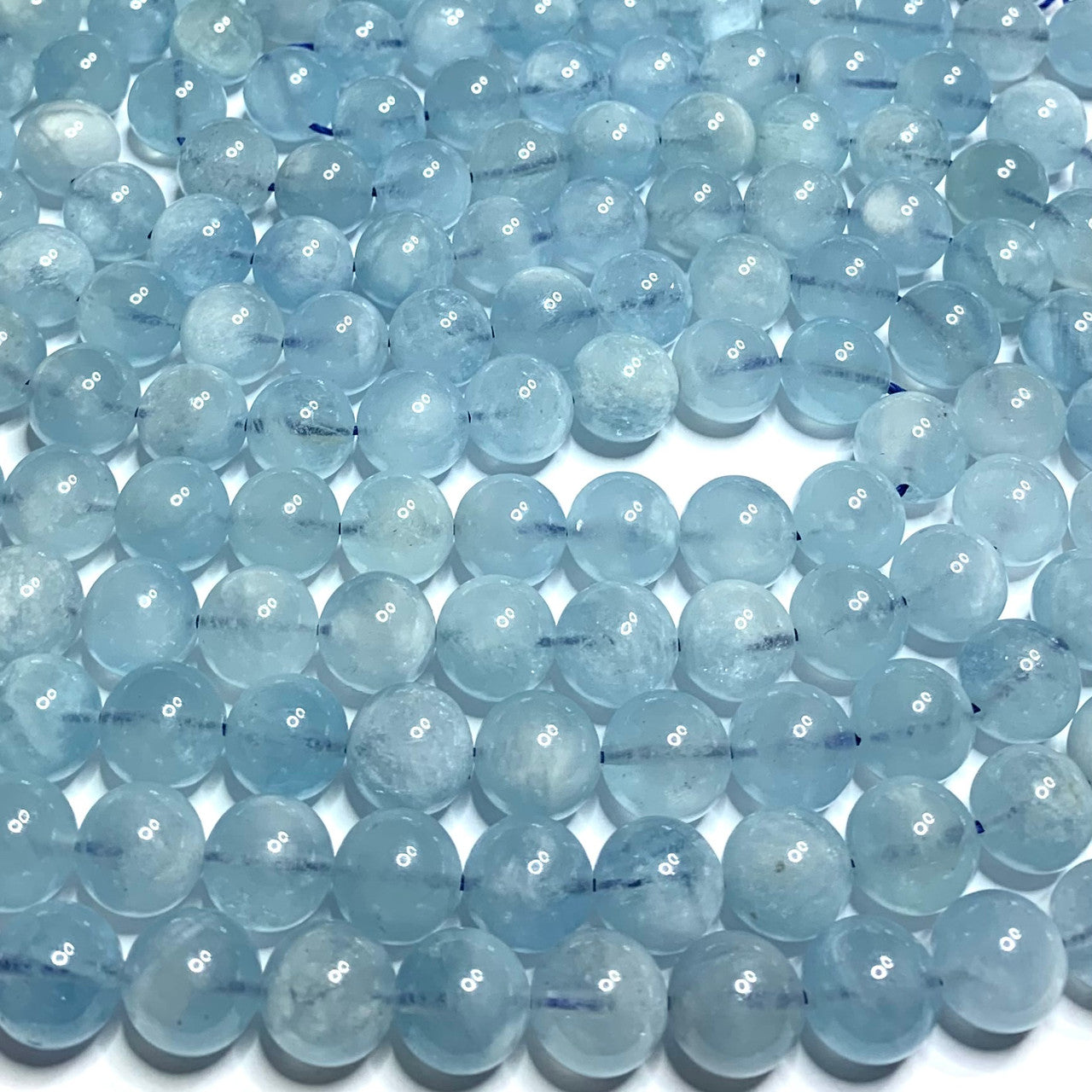 Aquamarine Highly Polished Round Beads-10mm (SP5072)