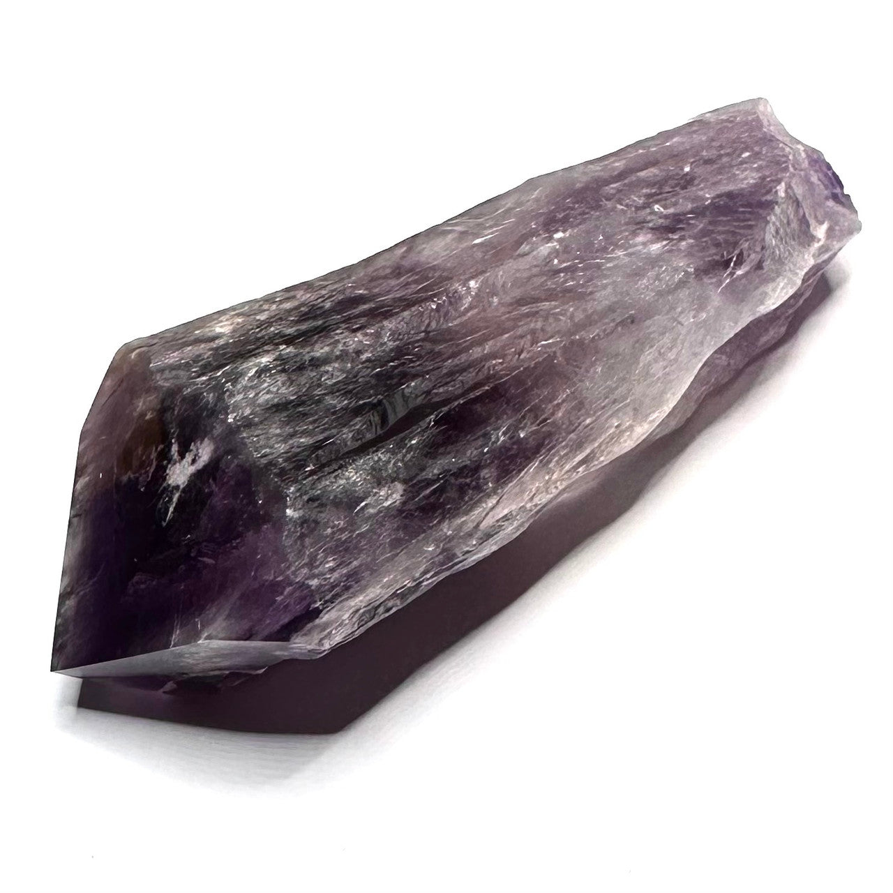 One of a Kind Bahai Amethyst Partially Polished Point-5 1/4 x 2 1/4" (NC5454)